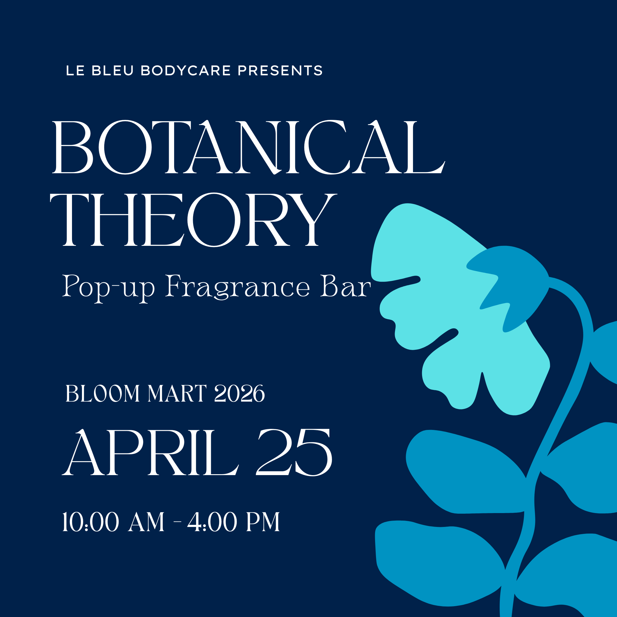 Botanical Fragrance Bar Pop-up at Bloom Mart - April 25 at 10:00 am